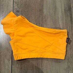 Tiger Friday Bright Orange One-Shoulder Top